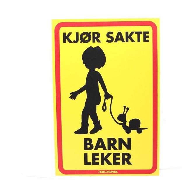 Hovedbilde Skilt - Kjør sakte, barn leker